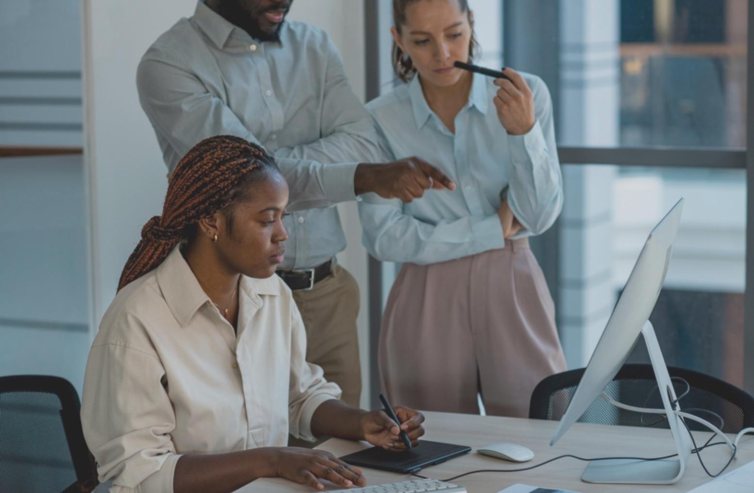 Professional working with financial planning tools